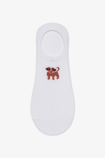 Penti 3 Pairs Cotton Dog Pattern Sneaker Socks