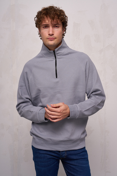 JB John Borners Мъжки стоманен суичър с половин цип