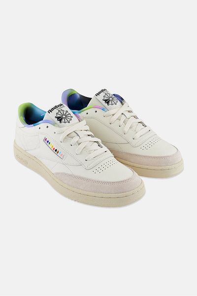 Reebok Men Club C 85 Lace Up Tennis Shoes, Off White