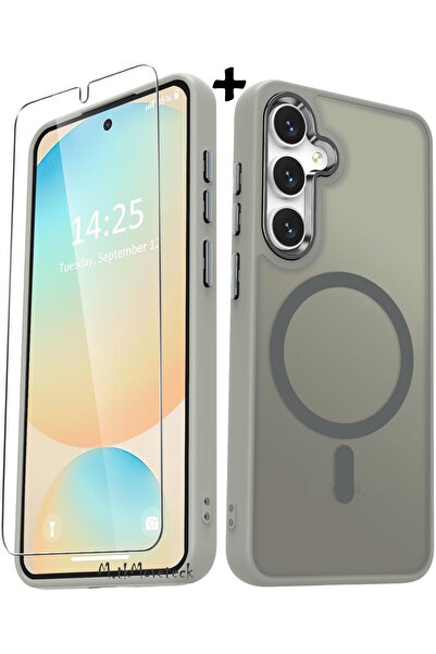 m.tk moveteck Samsung Galaxy S24 Plus Kılıf Mat Magsafe Şarj Özellikli Yumuşa...