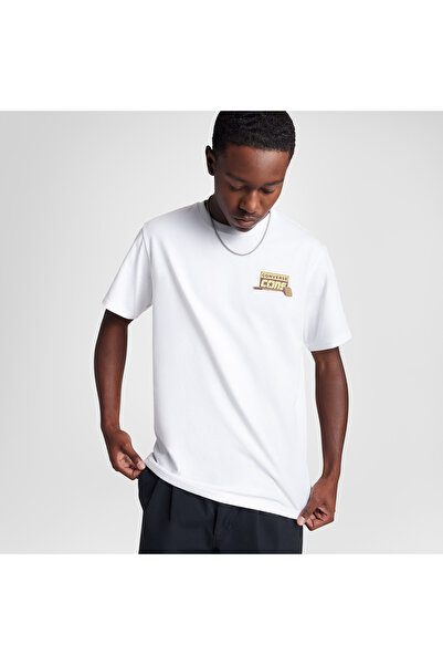 Converse Loose Fit Erkek Baskılı Beyaz T-Shirt
