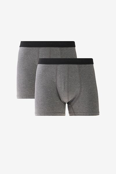 ALTINYILDIZ CLASSICS Men's Anthracite Cotton 2 Pack Flexible Boxers