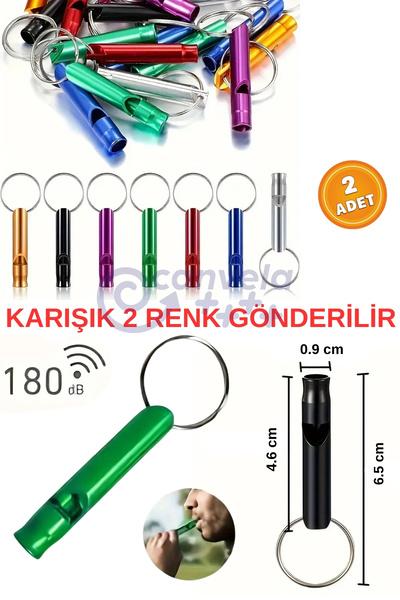 CANVELA 2 Adet Düdük 180 Desibel Acil Durum Düdüğü Dış Mekan Taşınabilir Hayatta Kalma Deprem Düdüğü