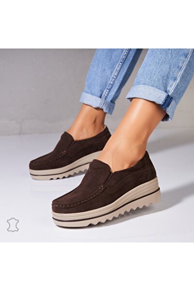 Joana Γυναικεία Μοκασίνια από Φυσικό Σουέτ σε Καφέ Sulma