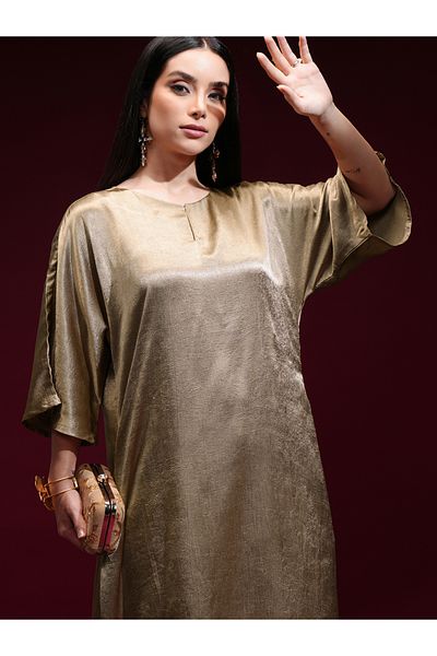 Vishudh By Styli Solid Round Neck Tunic and Palazzo Pants Co-Ords