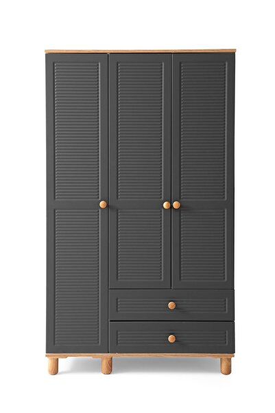 AYDINEV FİNİKE MDF 3 KAPILI DOLAP - ANTRASİT