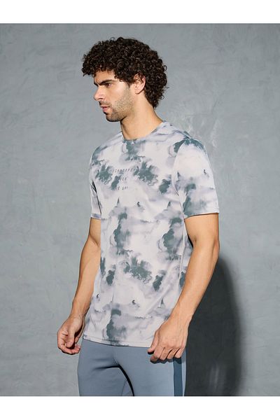 Technosport By Styli Men All-Over Print Round Neck Regular Fit T-Shirt