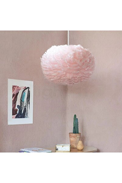 Lambadar Poilu Tekli Modern Iskandinav Model Kaz Tüylü Avize Oturma Odası Salon Hol Mutfak Sarkıt Avize