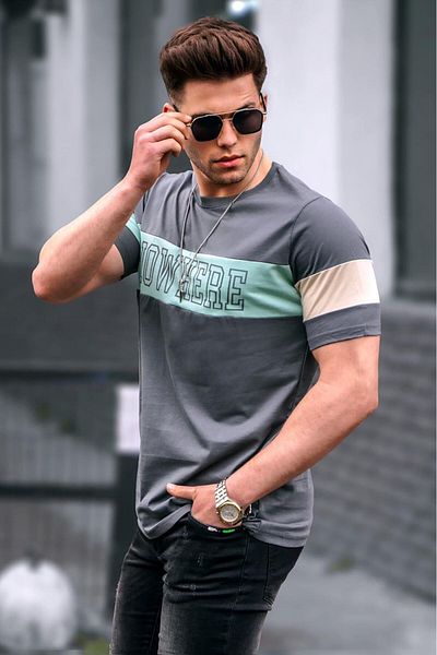 Madmext Κανονικό T-shirt Smoked Printed 5850