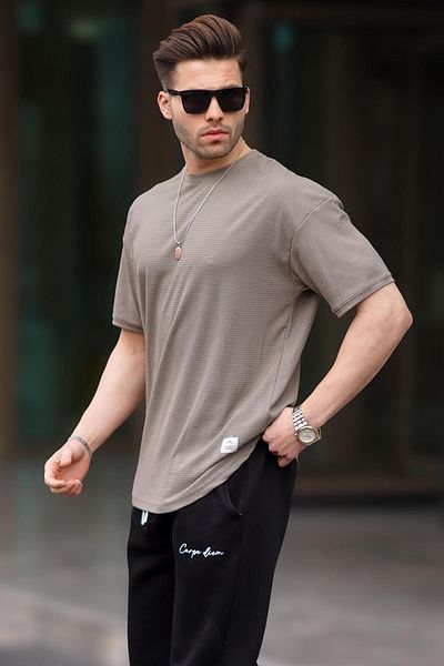Madmext Ανδρικό T-Shirt Mink Basic Oversize 7012