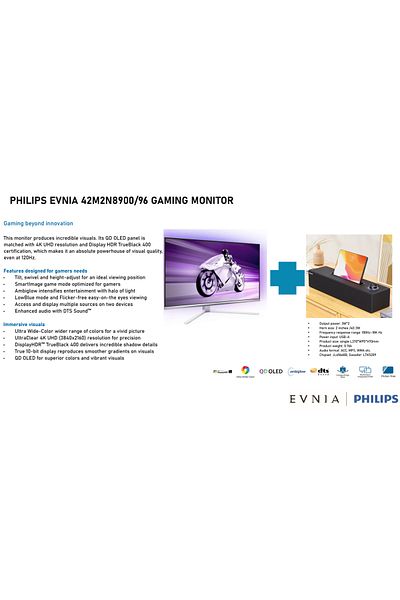 Philips Philips 42M2N8900/96 42" 120Hz OLED UHD W-LED Multimedia PC Gaming Monitor