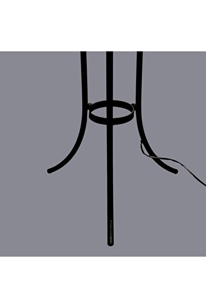 Bahar Aydınlatma Zarela Siyah Eskitme Taş Detaylı Lambader