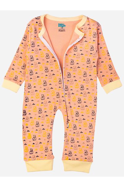 Babies Basic By Styli بدلة نوم قطنية مطبوعة بأكمام طويلة
