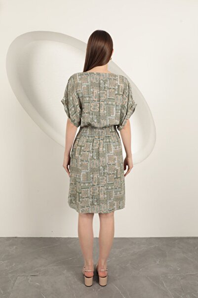 vuvutasarım Γυναικείο Midi Beach Φόρεμα Viscose Fabric Gimped 25VL132