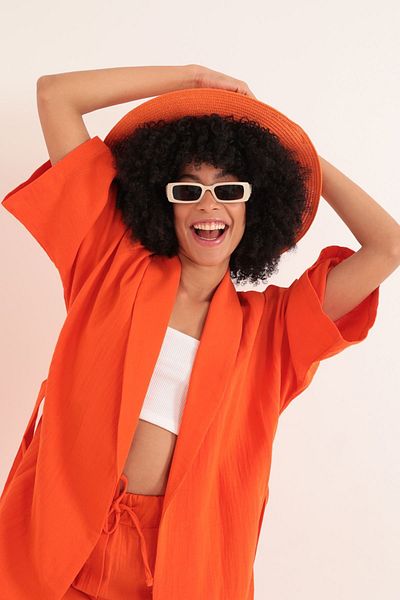 BRAXELL Kimono Top - Orange
