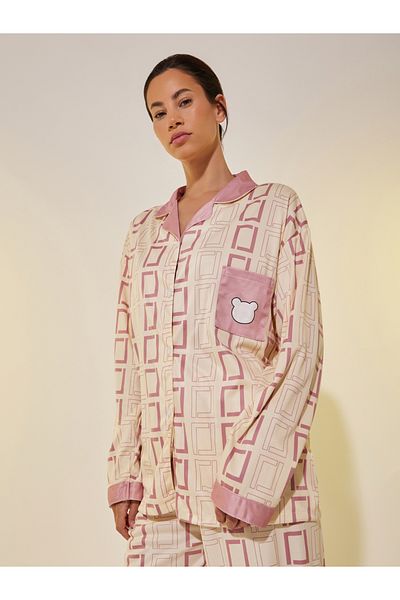 Styli All-Over Print Pocket Shirt and Pyjama Set