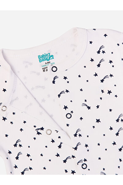 Babies Basic By Styli Printed Cotton Long Sleeves Sleepsuit