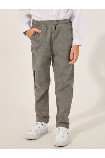 Styli Solid Long Sleeves Shirt, Checked Waistcoat and Pants Set with Bow Tie