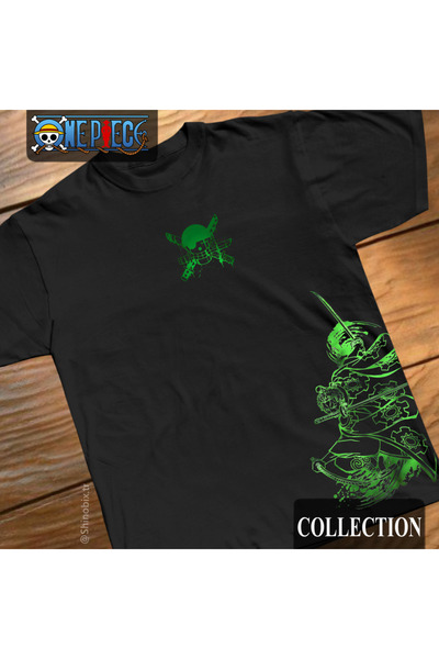 SHINOBIX Μπλουζάκι One Piece Anime με στάμπα Roronoa Zoro, Oversize