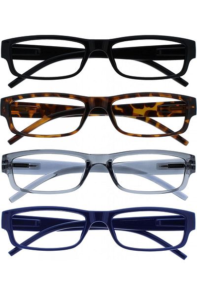 Opulize Set of 4 pairs of Opulize eyeglasses, multicolor, size +1.5
