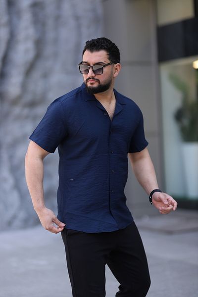 Klothy Ανδρικό κοντομάνικο πουκάμισο με γιακά 2305-1