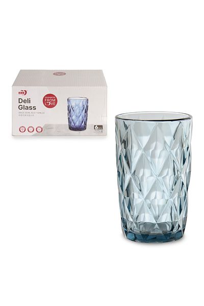 İpek Silk Soft Drink Glass 6 Pieces 400 ml Blue Kb155Bn