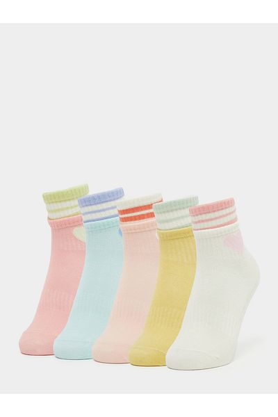 Styli Set of 5 - Heart Detail Crew Socks