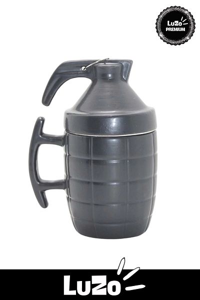 LuZo Premium Lover Gift for Friend Decorative Stylish Porcelain Mug Cup with Grenade Design 15 X 11 cm