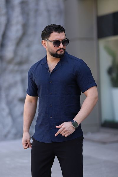 Klothy Ανδρικό κοντομάνικο πουκάμισο με γιακά 2305-1