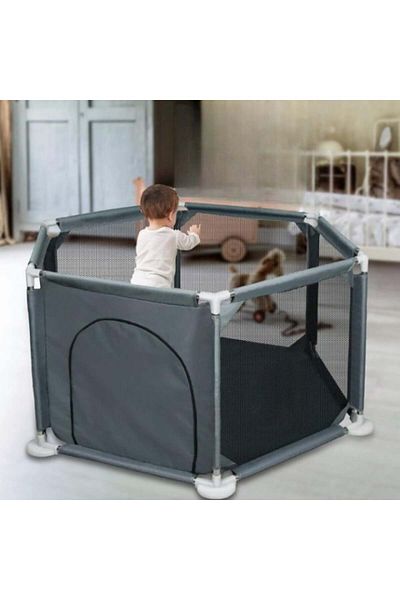 Empria Playpen Xxl Children's Playpen, With Zipper, , Grey