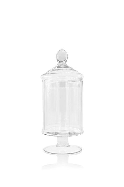 İpek Silk Glass Presentation Stand with Foot and Cover 28 cm 632/28