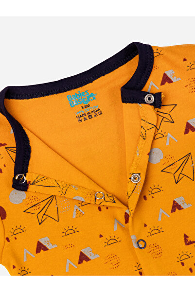 Babies Basic By Styli Printed Cotton Long Sleeves Sleepsuit