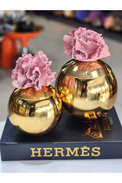 Armağan Mercan Kutu Yuvarlak 2li Gold Ve Pembe