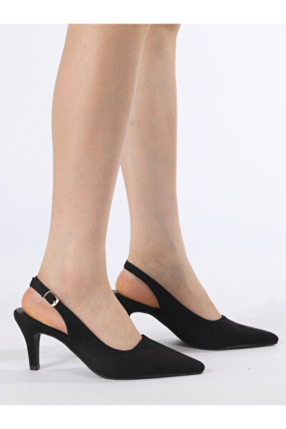 Sneak-a-Peek By Styli Plain Pointed Toe Stiletto Heel Slingback Shoes