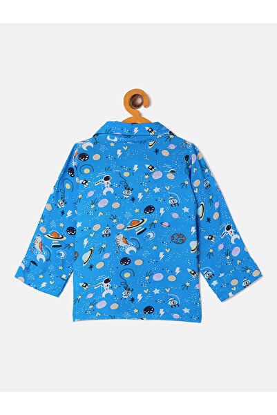 Stylo Bug By Styli Space Printed Shirt and Pyjama Set