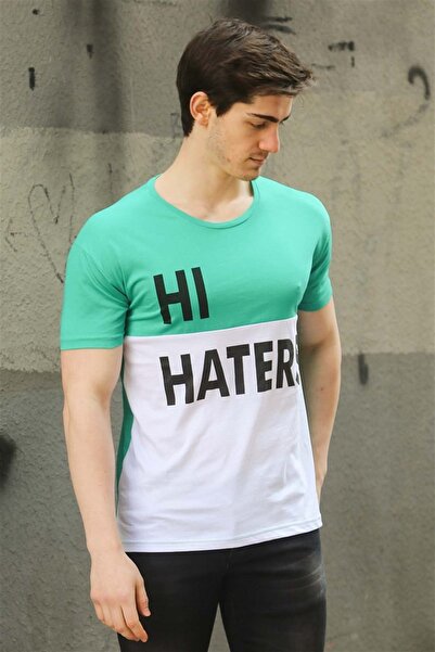 Madmext Έγχρωμο εμπριμέ πράσινο μπλουζάκι 3089