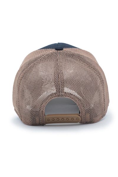 Trucker Mickey Hand Model Interchangeable Crest Mesh Hat Brown Navy Blue