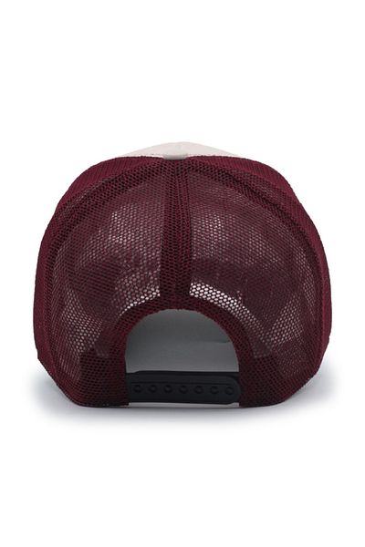 Trucker Aslan 2 Model Interchangeable Emblem Mesh Hat Green Beige Claret Red