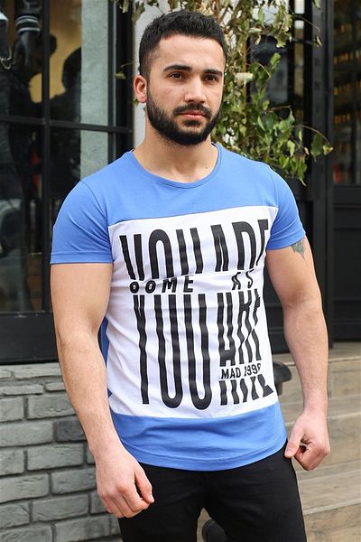 Madmext T-Shirt Saks με λαιμόκοψη Crew 3001