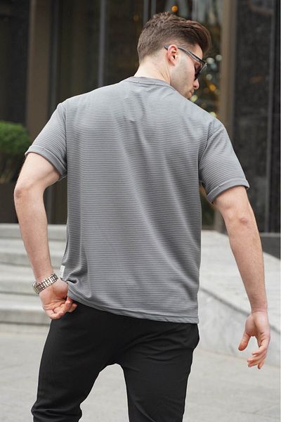 Madmext Ανδρικό T-shirt Smoked Lycra Basic 6060