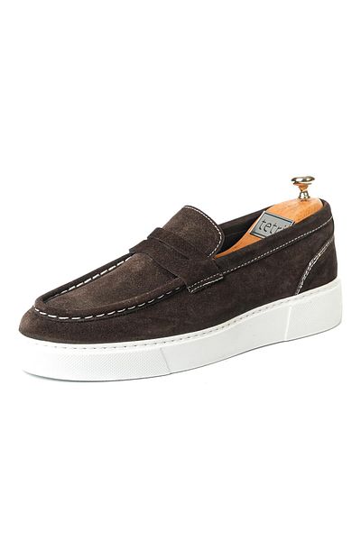 TETRİ Ramonelli Model Genuine Leather Men's Brown Casual Shoes