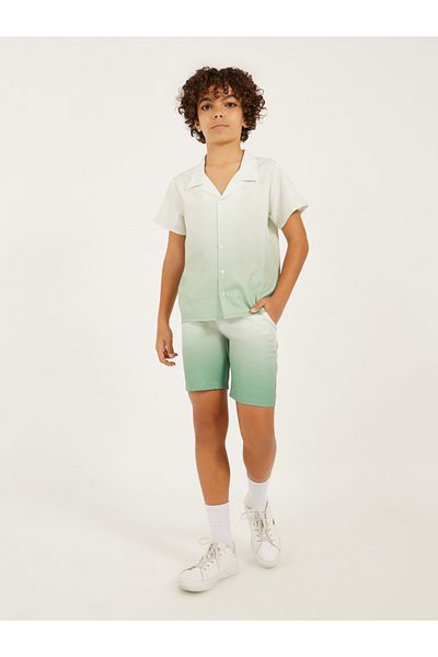 Styli Dip Dye Printed Cotton Shirt and Shorts Set