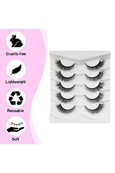 Cocosh She 5'li Doğal İpek Kirpik No:D55