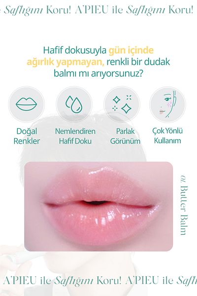 Missha Non-Sticky Colorful Lip Balm a'Pieu Juicy Pang Care Lip Balm (01 Butter Balm)