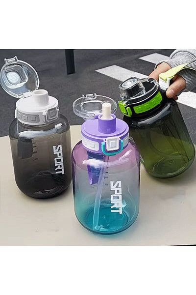 XTRIKE ME Water Bottle with Straw 1100 ml Bpa Free Water Bottle