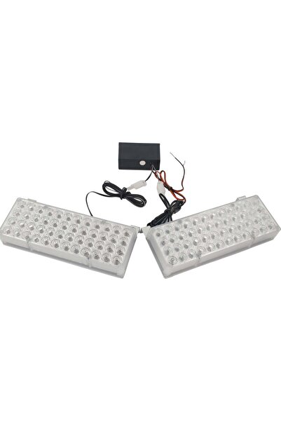 Mega Oto Market 3 Modlu 48 Ledli 2 Adet Beyaz Çakar Lamba Resmi Kurtarma Araç...