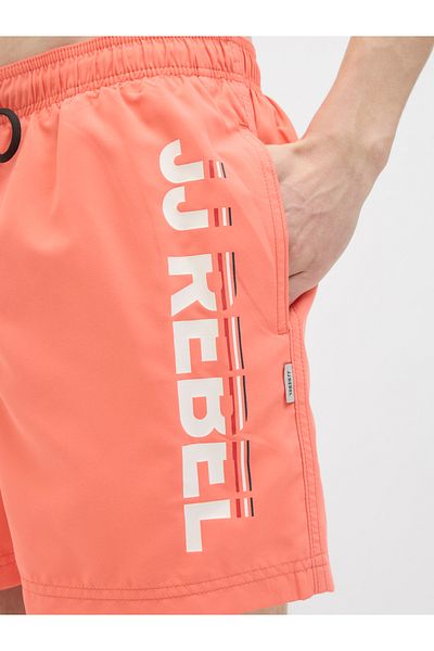 REBEL By Styli Slogan Print Drawstring Shorts