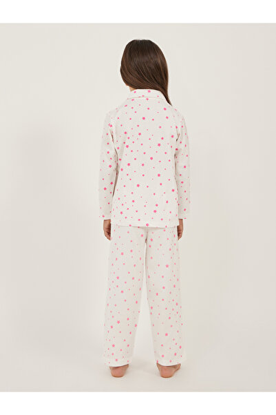 Styli All-Over Star Print Long Sleeve Shirt and Pyjama Set