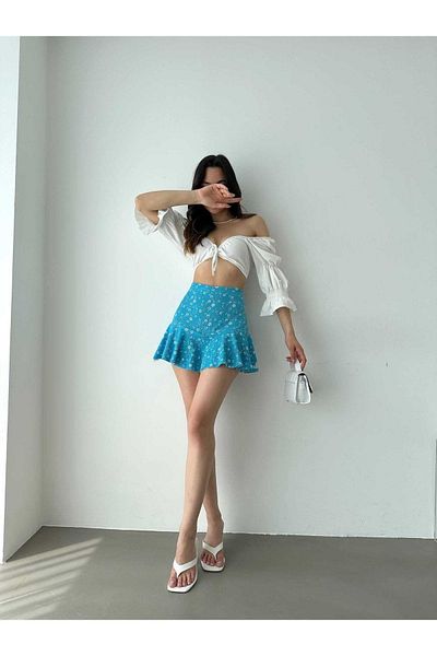 Jeevee Fustă scurtă mini cu modele florale