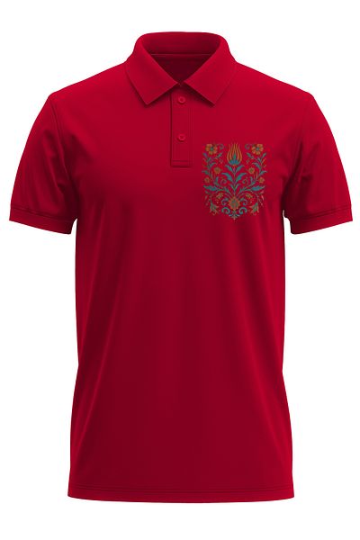 remonz Tricou pentru bărbați, slim fit, slim fit, din bumbac, cu textura moale, țesătură respirabilă, cu imprimeu chinezesc, cu gât polo